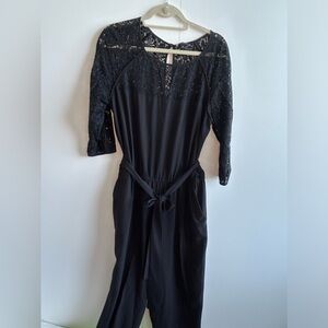 Black lace top cocktail jumper